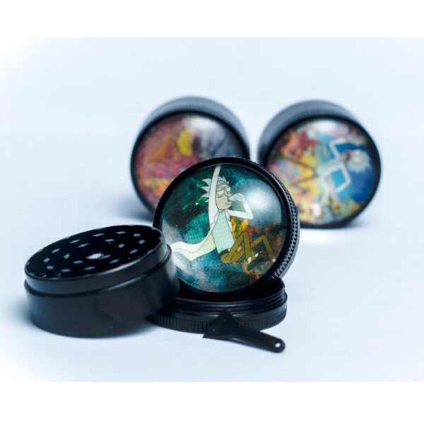 Grinder metal 3 partes Rick&Morty burbuja mediano