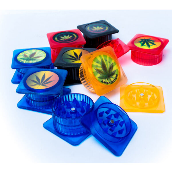 Grinder acrilico #3 partes tapa cuadrada