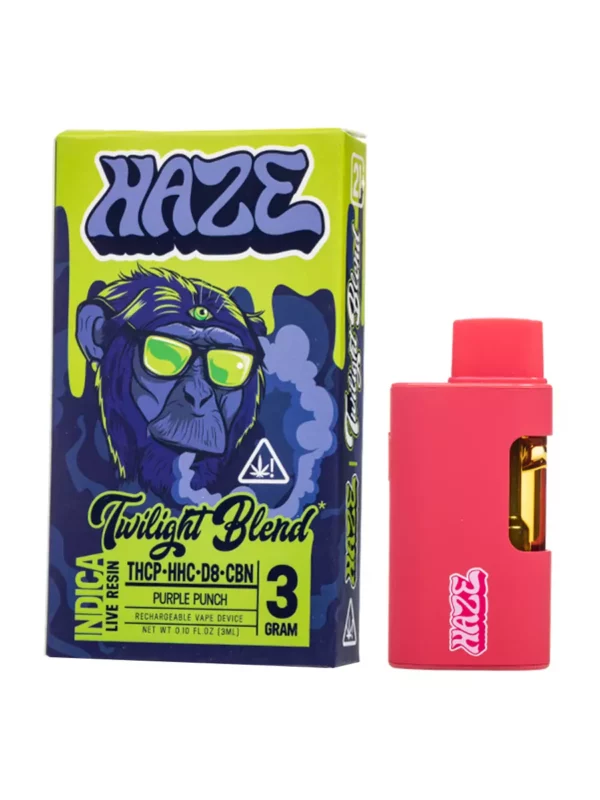 Twilight Blend Live Resin Purple Punch – Vape Desechable –  3 gramos Índica - Imagen 2