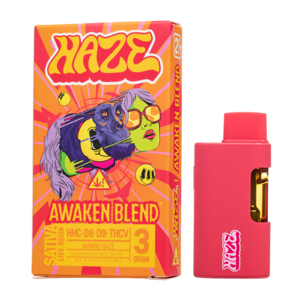 Awaken Blend Live Resin Mango Haze – Vape Desechable – 3 gramos Sativa - Imagen 2