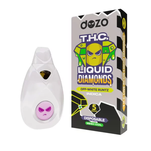 Dozo THC Liquid Diamonds Off-White Runtz 5 GR Sativa Vape Desechable