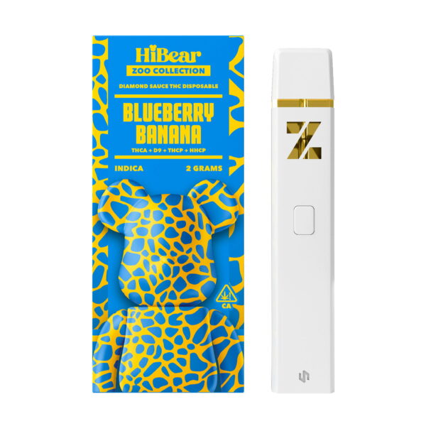 HiBear Diamond Sauce THC Blueberry Banana Indica 2 Gr Vape Desechable