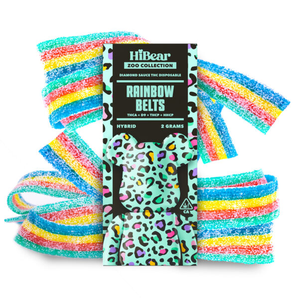 HiBear Diamond Sauce THC Rainbow Belts Hibrido 2 Gr Vape Desechable - Imagen 2