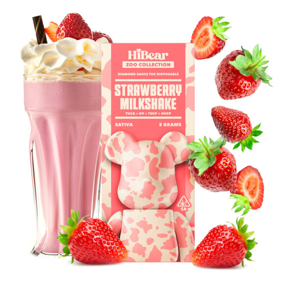HiBear Diamond Sauce THC Strawberry Milkshake Sativa 2 Gr Vape Desechable - Imagen 2