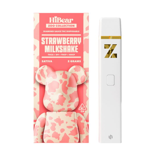 HiBear Diamond Sauce THC Strawberry Milkshake Sativa 2 Gr Vape Desechable