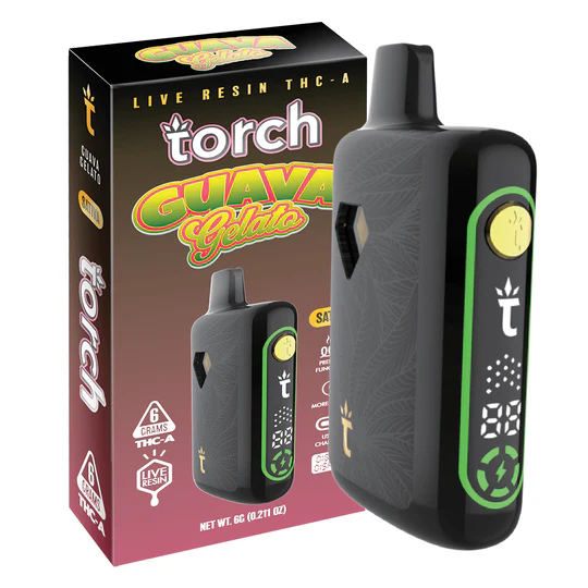 Torch live resin THC-A Guava Gelato Sativa 6 Gr Vape Desechable