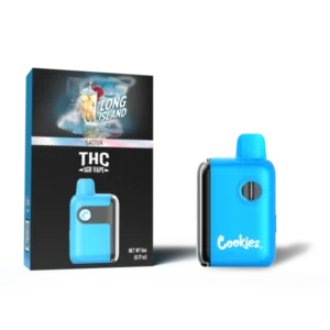 Cookies Long Island Vape THC Sativa 5G con 5000 puffs sabor cítrico en Ecuador