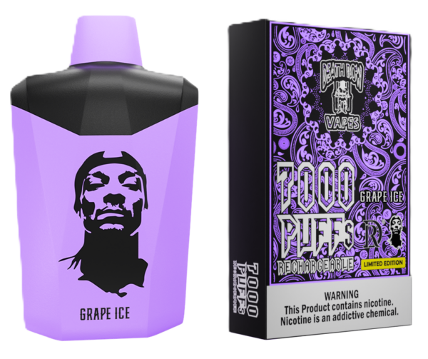 Grape Ice Death Row Snoop Dog Vape Desechable Nicotina 7000 Puff