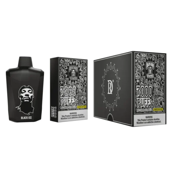 Black Ice Death Row Snoop Dog Vape Desechable Nicotina 7000 Puff