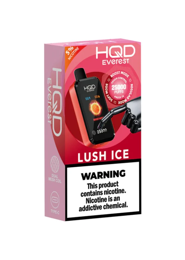 Lush Ice HQD Everest Vape Desechable Nicotina 25000 Puff