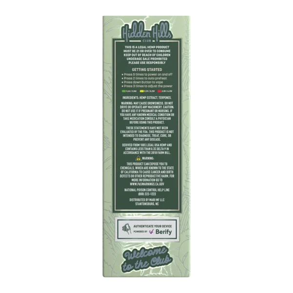 Hidden Hills Grape Pie Face Sativa 2Gr Pluma de Wax Desechable - Imagen 3