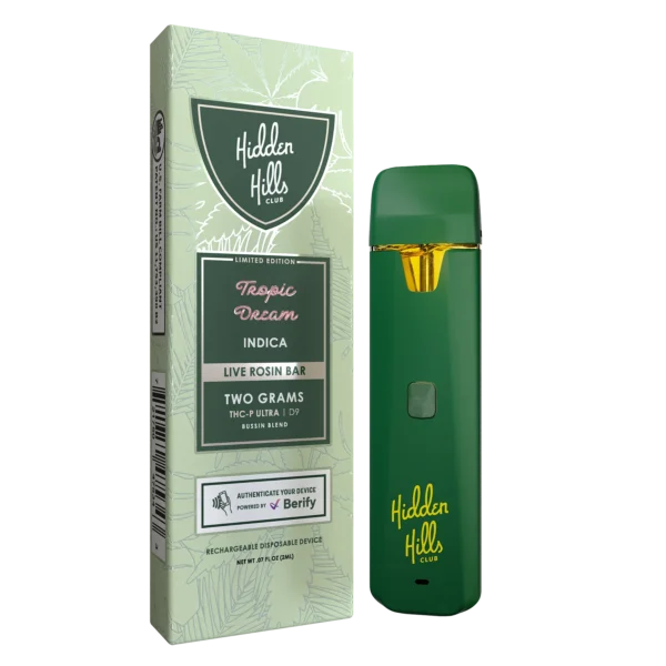 Hidden Hills Tropic Dream Indica 2Gr Pluma de Wax Desechable