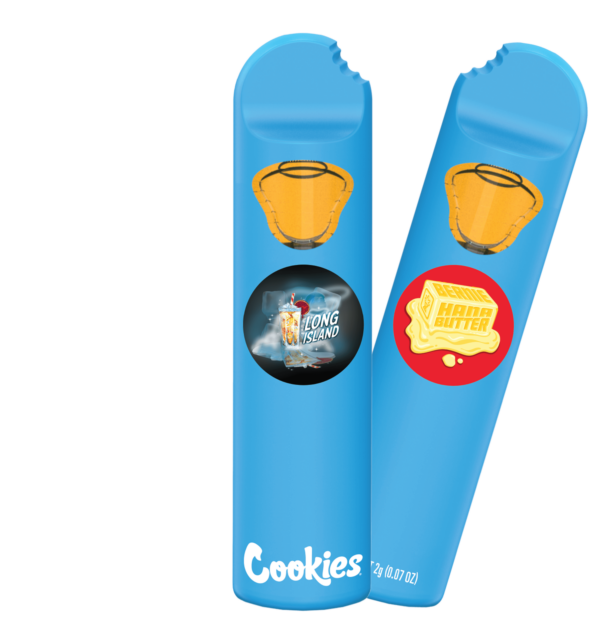 Cookies Berniehana Butter Indica / Long Island Sativa 2Gr Pluma de Wax Desechable 2 Sabores en 1 - Imagen 2