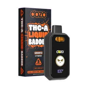 Dozo Liquid Badder Gruntz  Vape Desechable Hibrido 5g con THC-A
