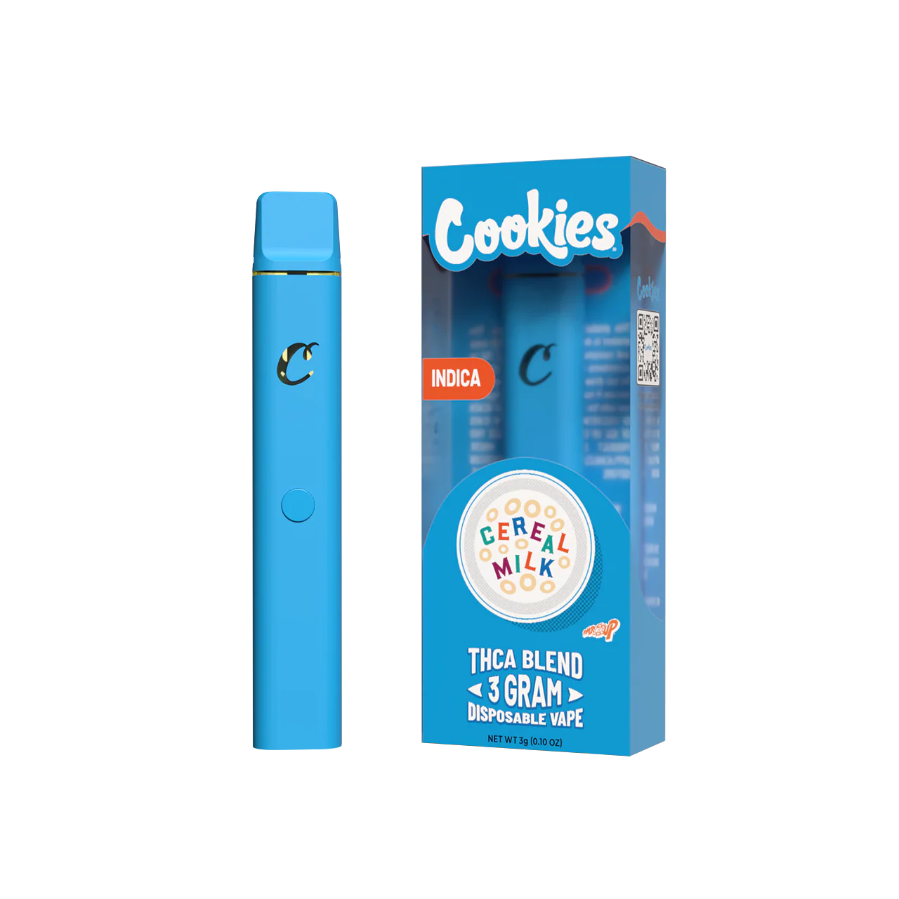 Cookies Cereal Milk Pluma de Wax | Indica 1 Vape THC Cereal Milk sabor cremoso afrutado con gas